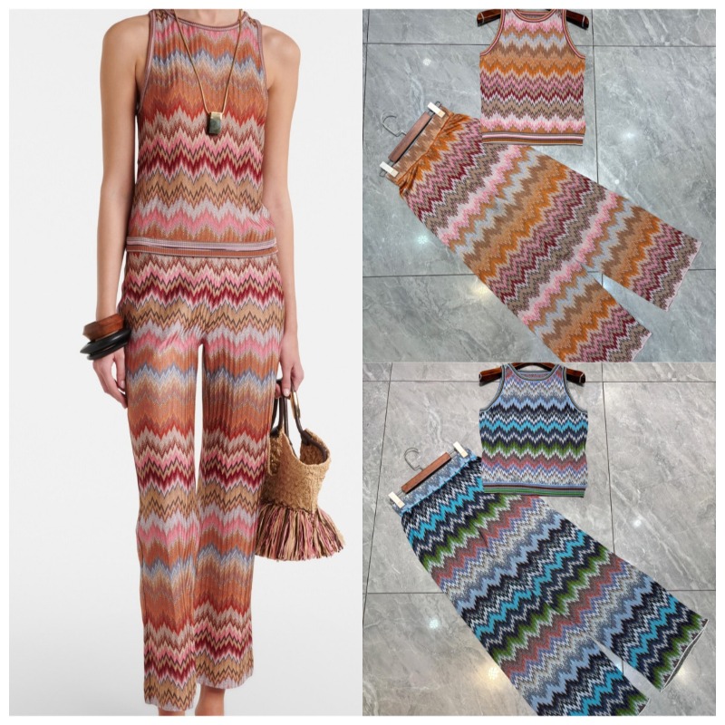 Wide Leg Palazzo Pants - Gestreiftes Strick-Serie Hosen-Set für Damen 2026