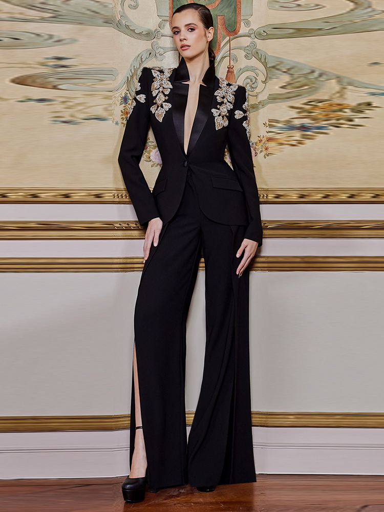 Wide Leg Palazzo Pants - HIGH STREET Neuestes 2026 Designer-Anzug-Set für