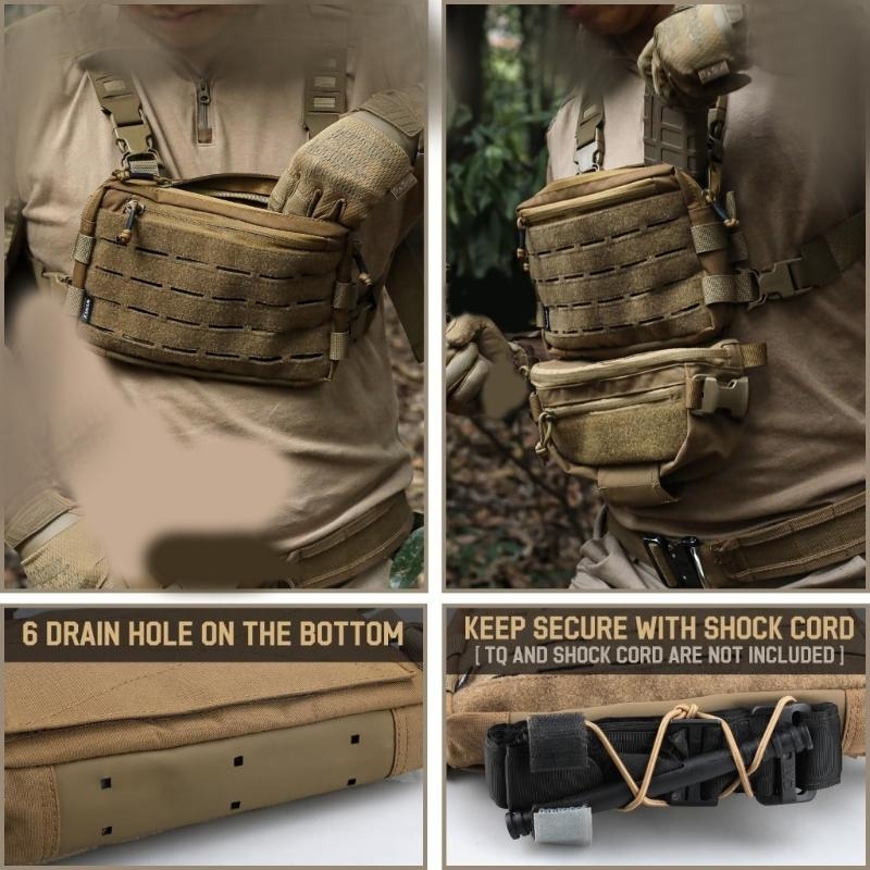 Women'S Fashion Utility Vest - X7XC Tacticals Chest Rig Pack Laufbrusttasche