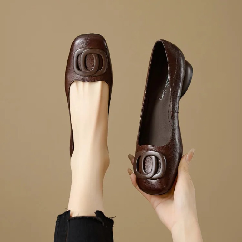 Women'S Fashion Loafers - Französischer Stil Damenschuhe Pumps Lederschuhe für