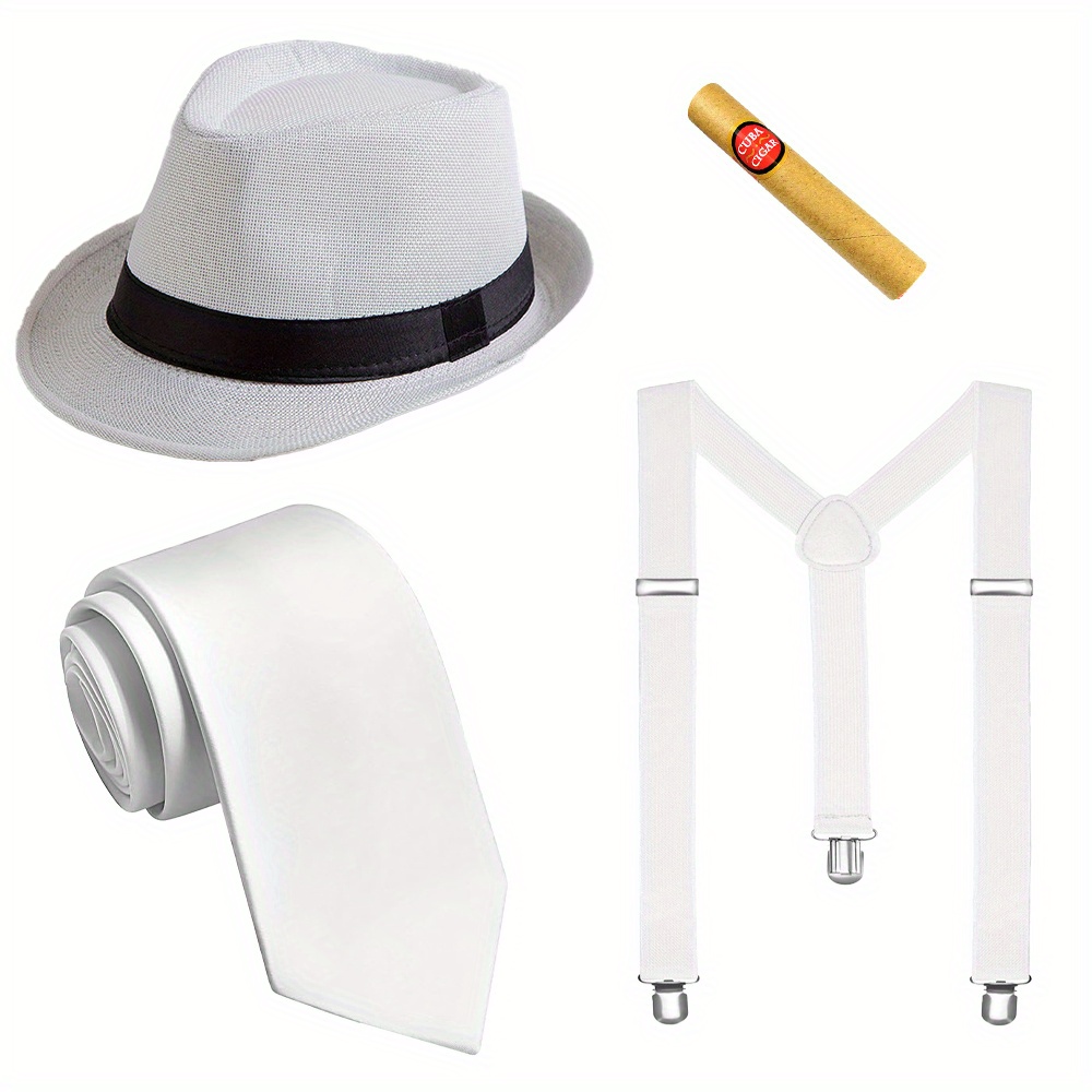 Women'S Fashion In 1920 - Herren-Set mit Hut, Hosenträgern und Krawatte