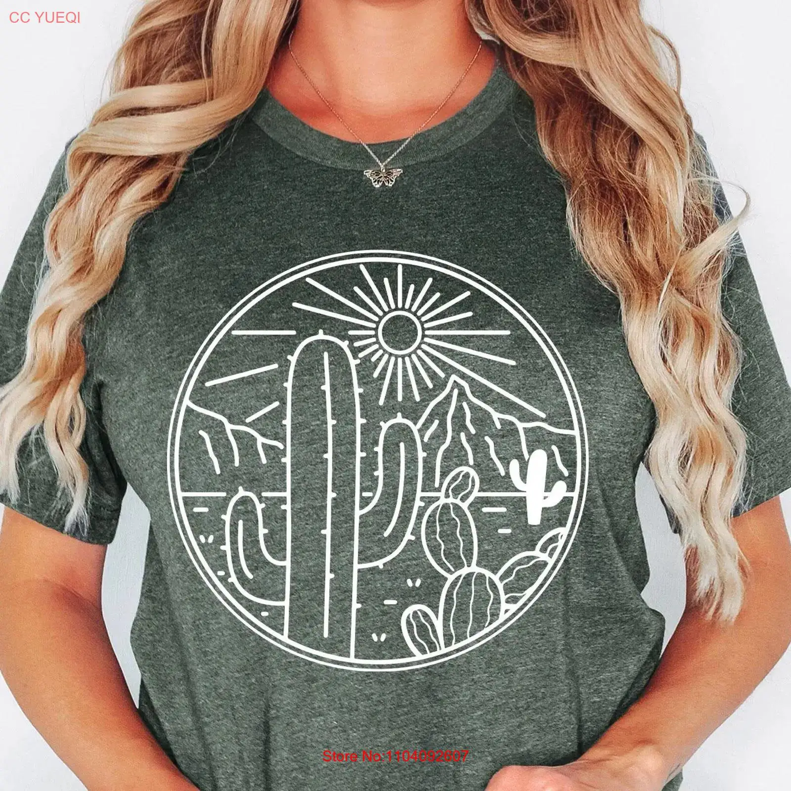 Women'S Fashion Wild West - Desert T-Shirt mit Kaktus-Motiv, Abenteuer in