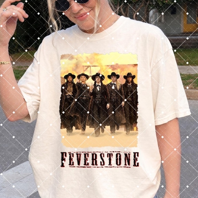 Women'S Fashion Wild West - Western Cowgirls Feverstone Grafik-T-Shirt, Vintage Wild