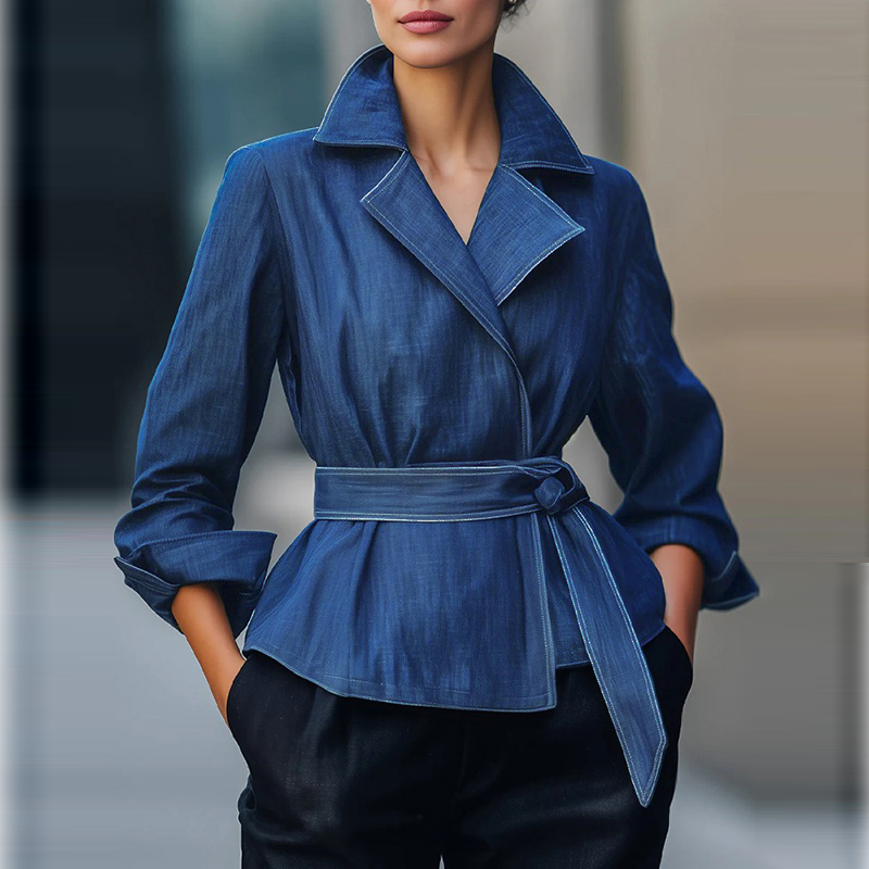 Women Fashion Jackets - Herbst Frühling 2026 Mode Denim-Jeansjacke für