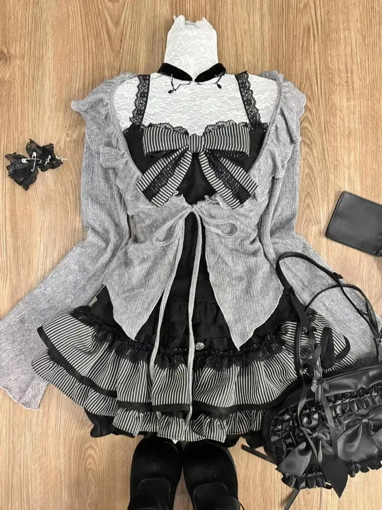 Women'S Fashion Knitwear - Süße Lolita Vintage Anzüge Frauen Rüschen