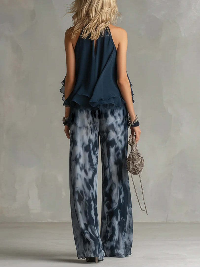 Chiffon Damen Sommer 2-teilige – Wide Leg Palazzo Pants Bewertung und Preis