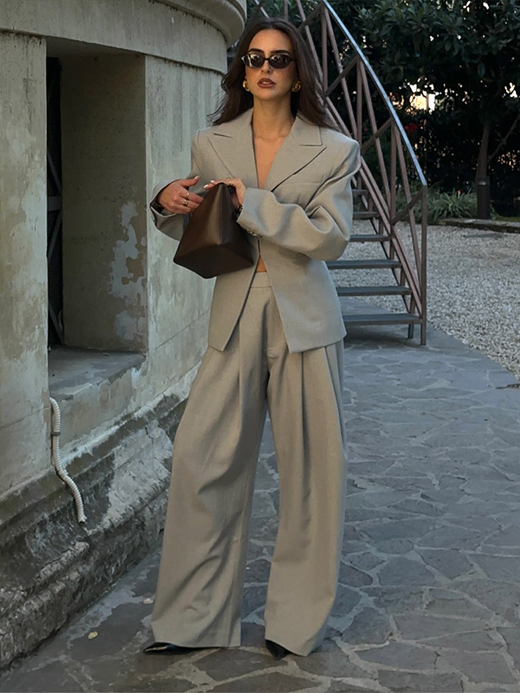 Elegantes Damen-Blazer-Hosen-S – Wide Leg Palazzo Pants Bewertung und Preis