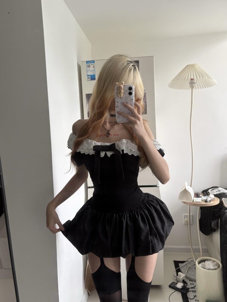 Koreanisches Sexy Off-Shoulder – Ruched Dress Mini Bewertung und Preis
