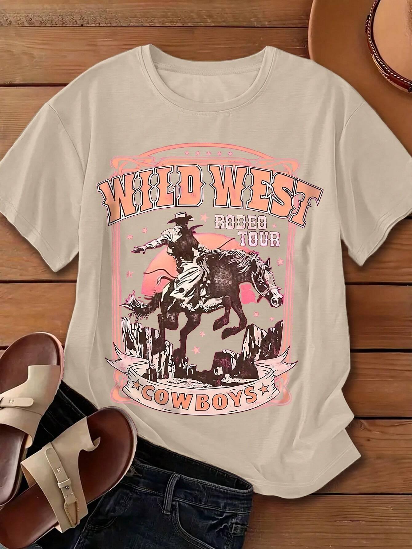 Wild West Cowboys drucken Frau – Women'S Fashion Wild West Bewertung und Preis