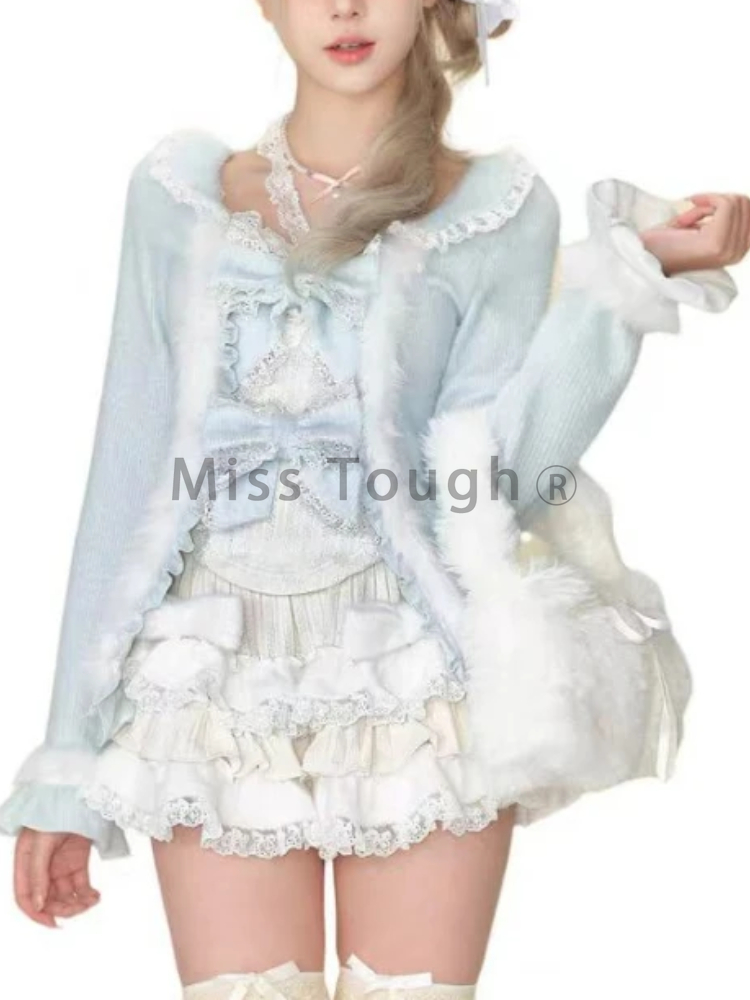 Japanische süße Lolita 3-teili – Women'S Fashion Knitwear Bewertung und Preis
