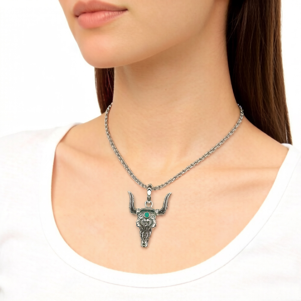 Anhänger Stierkopf Sommermode  – Women'S Fashion Wild West Bewertung und Preis