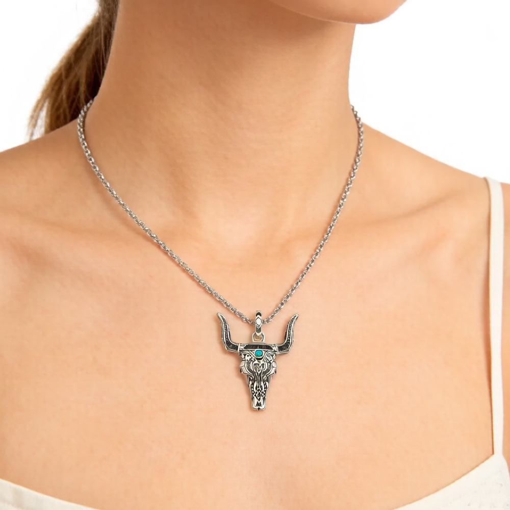 Anhänger Stierkopf Sommermode  – Women'S Fashion Wild West Bewertung und Preis