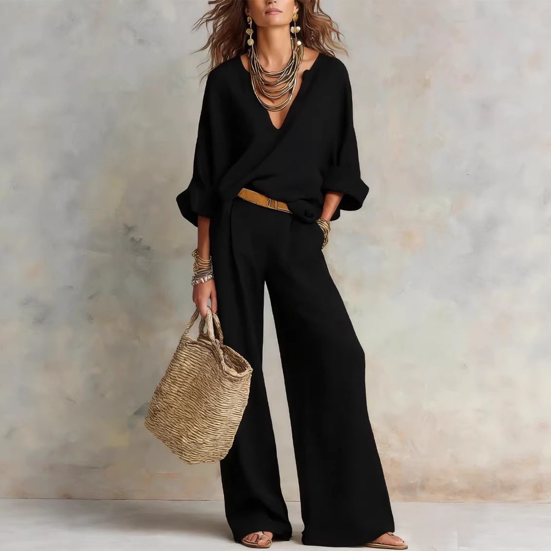 Vintage Damen Freizeitoutfit a – Wide Leg Palazzo Pants Bewertung und Preis