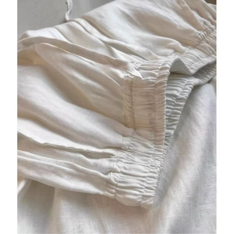 Koreanisches Set aus weißer Ba – Wide Leg Palazzo Pants Bewertung und Preis