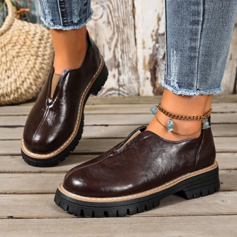 Retro Britischer Stil Damensch – Women'S Fashion Loafers Bewertung und Preis