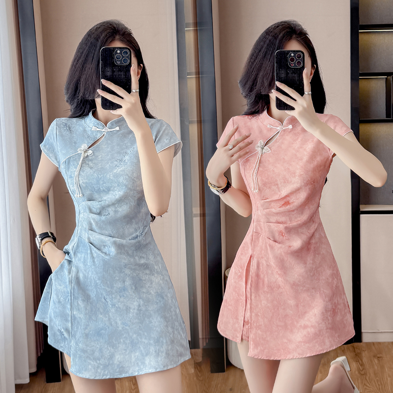 Neues chinesisches Cheongsam-S – Ruched Dress Mini Bewertung und Preis