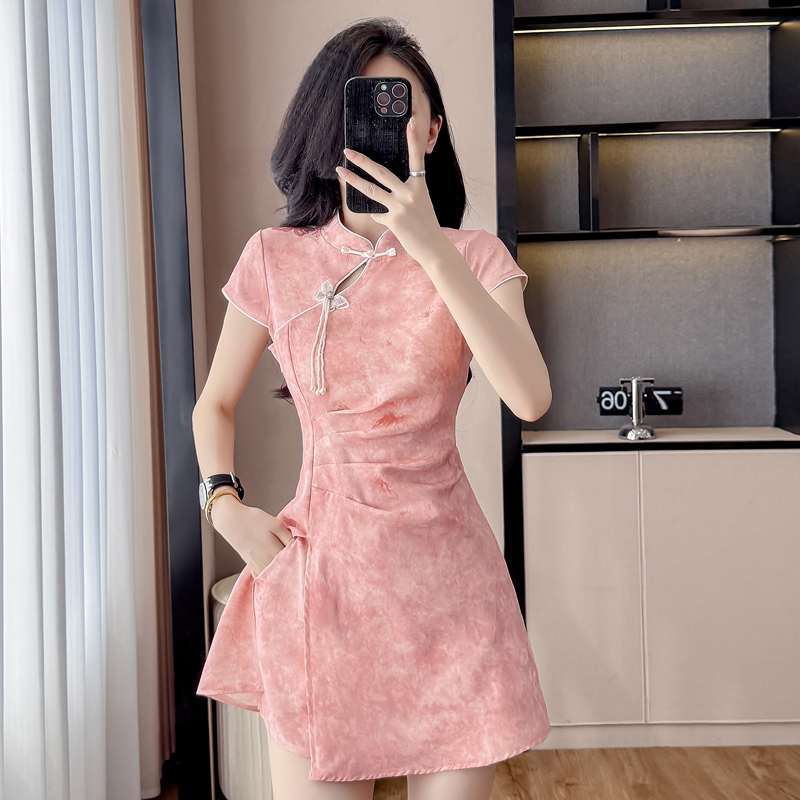 Neues chinesisches Cheongsam-S – Ruched Dress Mini Bewertung und Preis
