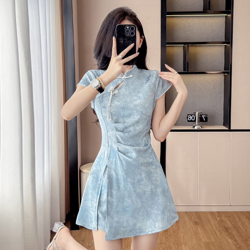 Neues chinesisches Cheongsam-S – Ruched Dress Mini Bewertung und Preis
