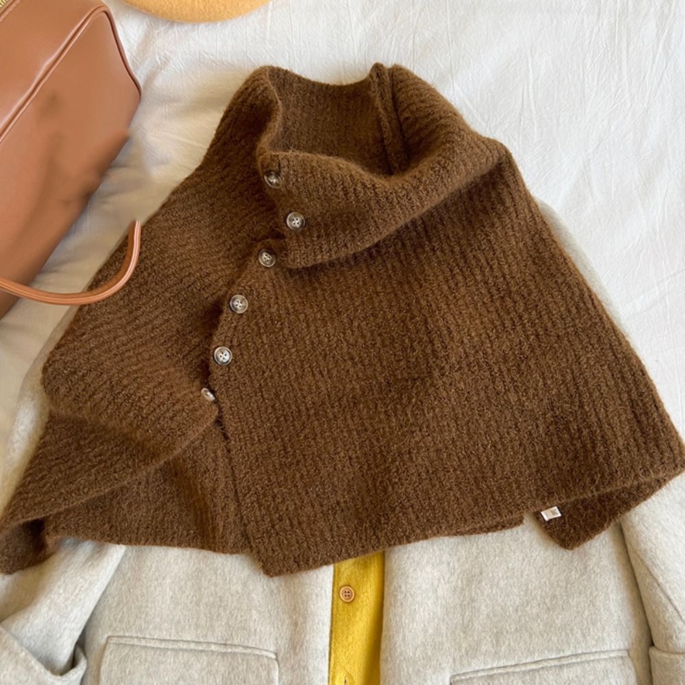 Klassischer Knopf-Strickschal, – Women'S Fashion Knitwear Bewertung und Preis