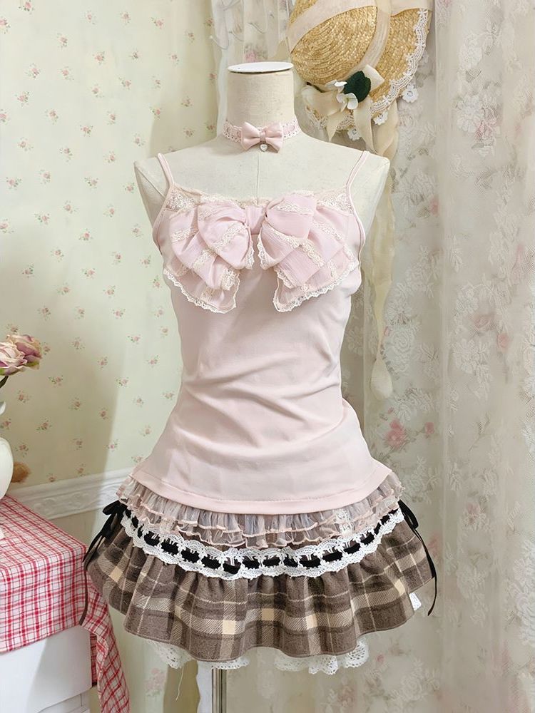 Japanisches Süßes Dreiteiliges – Lace Trim Cami Bewertung und Preis